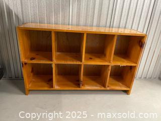 MaxSold Auction: Wood Shelf with 8 Cubbies - Aurora (Ontario, Canada) SELLER MANAGED Moving Online Auction - Goulding Avenue (STORAGE)