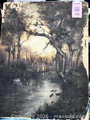 MaxSold Auction: Antique Mid-Century Landscape Art Print – Scenic View –– As-Is - Los Angeles (California, USA) SELLER MANAGED Reseller Online Auction - Devonshire Street