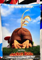 MaxSold Auction: Chicken Little Movie Poster – Double-Sided - Los Angeles (California, USA) SELLER MANAGED Reseller Online Auction - Devonshire Street