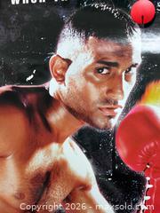MaxSold Auction: Hamad vs Barrera “Playing with Fire” 2001 Boxing Promotional Poster – TV KO - Los Angeles (California, USA) SELLER MANAGED Reseller Online Auction - Devonshire Street