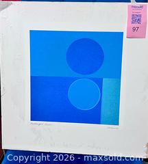 MaxSold Auction: Vintage Amaina “Midnight Moon” Abstract Lithograph – Pencil Signed, IKEA 1990s - Los Angeles (California, USA) SELLER MANAGED Reseller Online Auction - Devonshire Street