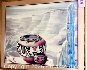 MaxSold Auction: Vintage Indigenous American Southwestern Art Print - Los Angeles (California, USA) SELLER MANAGED Reseller Online Auction - Devonshire Street