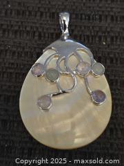 MaxSold Auction: Pretty sterling and stone pendant  - Sun City (Arizona, USA) PARTNER MANAGED Downsizing Online Auction - North 107th Avenue