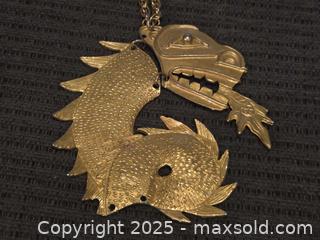 MaxSold Auction: Rare signed Kenneth land large dragon necklace  - Sun City (Arizona, USA) PARTNER MANAGED Downsizing Online Auction - North 107th Avenue