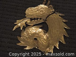 MaxSold Auction: Rare signed Kenneth land large dragon necklace  - Sun City (Arizona, USA) PARTNER MANAGED Downsizing Online Auction - North 107th Avenue