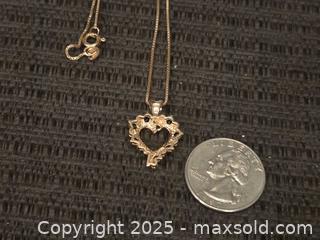 MaxSold Auction: Very pretty sterling heart necklace  - Sun City (Arizona, USA) PARTNER MANAGED Downsizing Online Auction - North 107th Avenue