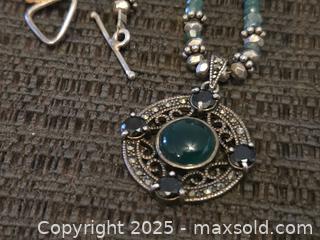 MaxSold Auction: Very unique sterling silver and beaded necklace  - Sun City (Arizona, USA) PARTNER MANAGED Downsizing Online Auction - North 107th Ave