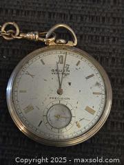 MaxSold Auction: Vintage gruen veri-thin pocketeatch  - Sun City (Arizona, USA) PARTNER MANAGED Downsizing Online Auction - North 107th Ave