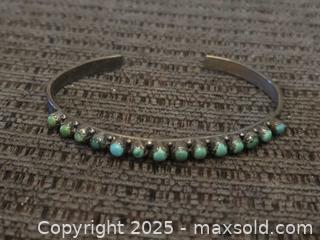 MaxSold Auction: Vintage sterling silver turquoise bracelet  - Sun City (Arizona, USA) PARTNER MANAGED Downsizing Online Auction - North 107th Ave