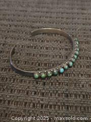 MaxSold Auction: Vintage sterling silver turquoise bracelet  - Sun City (Arizona, USA) PARTNER MANAGED Downsizing Online Auction - North 107th Ave