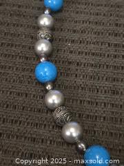 MaxSold Auction: Wonderful sterling silver and blue stone necklace  - Sun City (Arizona, USA) PARTNER MANAGED Downsizing Online Auction - North 107th Ave