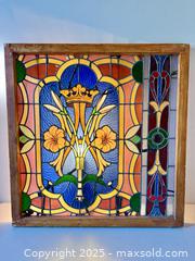 MaxSold Auction: C.1890 Gothic Stained Glass Wood Paneled Window From Scottish Church 30" - Toronto (Ontario, Canada) PARTNER MANAGED Reseller Online Auction - Railside Road