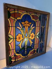 MaxSold Auction: C.1890 Gothic Stained Glass Wood Paneled Window From Scottish Church 30" - Toronto (Ontario, Canada) PARTNER MANAGED Reseller Online Auction - Railside Road