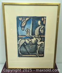MaxSold Auction: Mid-Century Framed Georges Rouault "Little Equestrian" The Circus Of The Falling Star Fauvist Aquatint Etching - Toronto (Ontario, Canada) PARTNER MANAGED Reseller Online Auction - Railside Road