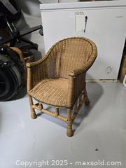 MaxSold Auction: Child size vintage wicker chair - San Jose (California, USA) SELLER MANAGED Downsizing Online Auction - Paladin Drive