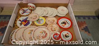 MaxSold Auction: Lot of 20+ Vintage Tin/Metal Toy Plates, Mixed Designs - San Jose (California, USA) SELLER MANAGED Downsizing Online Auction - Paladin Drive
