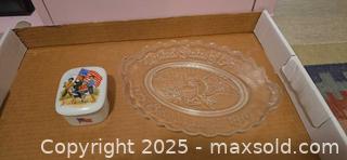 MaxSold Auction: Trinket Music Box and Glass Plate Lot - San Jose (California, USA) SELLER MANAGED Downsizing Online Auction - Paladin Drive