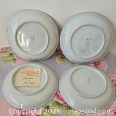 MaxSold Auction: Vintage set of 4 plates, Hand painted porcelain. - San Jose (California, USA) SELLER MANAGED Downsizing Online Auction - Paladin Drive