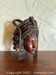 MaxSold Auction: Antique Hand-Carved Asian Empress Mask – Vintage Rosewood Wall Art, Theatrical & Cultural Decor - San Francisco (California, USA) SELLER MANAGED Estate Sale Online Auction - Kenwood Way