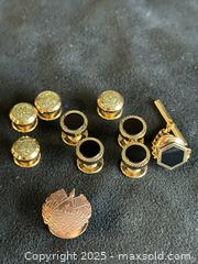 MaxSold Auction: Gold Tone and Onyx Cuff links Lot  - San Francisco (California, USA) SELLER MANAGED Estate Sale Online Auction - Kenwood Way