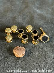 MaxSold Auction: Gold Tone and Onyx Cuff links Lot  - San Francisco (California, USA) SELLER MANAGED Estate Sale Online Auction - Kenwood Way