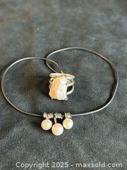 MaxSold Auction: Huge Natural Pearl on Sterling Ring Setting with Pear Choker - San Francisco (California, USA) SELLER MANAGED Estate Sale Online Auction - Kenwood Way