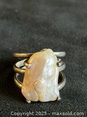 MaxSold Auction: Huge Natural Pearl on Sterling Ring Setting with Pear Choker - San Francisco (California, USA) SELLER MANAGED Estate Sale Online Auction - Kenwood Way