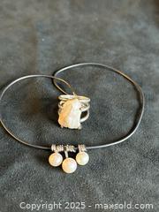 MaxSold Auction: Huge Natural Pearl on Sterling Ring Setting with Pear Choker - San Francisco (California, USA) SELLER MANAGED Estate Sale Online Auction - Kenwood Way