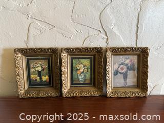 MaxSold Auction: Set of 3 Vintage Framed Floral Still Life Art - San Francisco (California, USA) SELLER MANAGED Estate Sale Online Auction - Kenwood Way