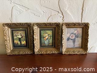 MaxSold Auction: Set of 3 Vintage Framed Floral Still Life Art - San Francisco (California, USA) SELLER MANAGED Estate Sale Online Auction - Kenwood Way