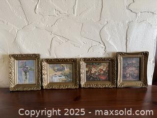 MaxSold Auction: Set of 4 Small Vintage Framed Floral Art #2 - San Francisco (California, USA) SELLER MANAGED Estate Sale Online Auction - Kenwood Way