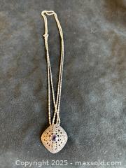 MaxSold Auction: Sterling Silver Amethyst and Marcasite Pendant Necklace Set - San Francisco (California, USA) SELLER MANAGED Estate Sale Online Auction - Kenwood Way