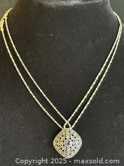 MaxSold Auction: Sterling Silver Amethyst and Marcasite Pendant Necklace Set - San Francisco (California, USA) SELLER MANAGED Estate Sale Online Auction - Kenwood Way