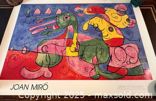MaxSold Auction: Vintage 1966 Art Poster: Library of Congress, Ubu Roi by Joan Miro - San Francisco (California, USA) SELLER MANAGED Estate Sale Online Auction - Kenwood Way