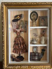 MaxSold Auction: Vintage Arister Gifts Gilded Age Pink Fashion Accessories Ornate Gold Framed Art Shadow Box - San Francisco (California, USA) SELLER MANAGED Estate Sale Online Auction - Kenwood Way