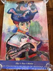 MaxSold Auction: Vintage Art Poster: Femme au chapeau by Henri Matisse for The San Francisco Museum of Modern Art SFMOMA: Elise S. Haas Collection - San Francisco (California, USA) SELLER MANAGED Estate Sale Online Auction - Kenwood Way