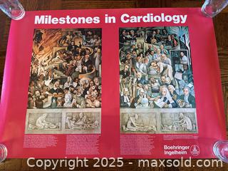 MaxSold Auction: Vintage Art Poster: Milestones in Cardiology for Boehringer Ingelheim  - San Francisco (California, USA) SELLER MANAGED Estate Sale Online Auction - Kenwood Way