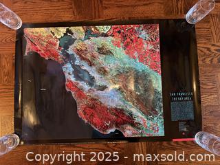 MaxSold Auction: Vintage Art Poster: San Francisco & The Bay Area Topographical Map - San Francisco (California, USA) SELLER MANAGED Estate Sale Online Auction - Kenwood Way