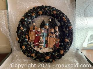 MaxSold Auction: Vintage Brinn's Christmas Caroling Family Wreath - San Francisco (California, USA) SELLER MANAGED Estate Sale Online Auction - Kenwood Way