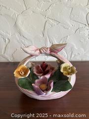 MaxSold Auction: Vintage Capodimonte Porcelain Flower Basket - San Francisco (California, USA) SELLER MANAGED Estate Sale Online Auction - Kenwood Way