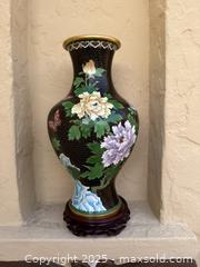 MaxSold Auction: Vintage Chinese Cloisonne Enamel Vase 1 of 2 - San Francisco (California, USA) SELLER MANAGED Estate Sale Online Auction - Kenwood Way