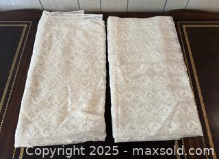 MaxSold Auction: Vintage Floral Sheer Lace Curtains Set of 4 - San Francisco (California, USA) SELLER MANAGED Estate Sale Online Auction - Kenwood Way