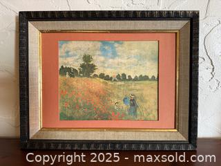 MaxSold Auction: Vintage Framed Art: Corn Poppies by Claude Monet - San Francisco (California, USA) SELLER MANAGED Estate Sale Online Auction - Kenwood Way