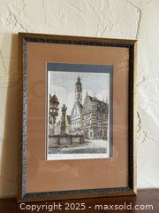 MaxSold Auction: Vintage Framed Art: Ernst Geissendorfer Rothenburg Colored Etching Signed - San Francisco (California, USA) SELLER MANAGED Estate Sale Online Auction - Kenwood Way