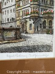 MaxSold Auction: Vintage Framed Art: Ernst Geissendorfer Rothenburg Colored Etching Signed - San Francisco (California, USA) SELLER MANAGED Estate Sale Online Auction - Kenwood Way