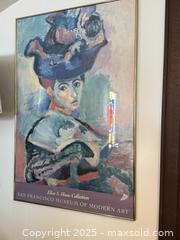 MaxSold Auction: Vintage Framed Art: Femme au chapeau by Henri Matisse for The San Francisco Museum of Modern Art SFMOMA: Elise S. Haas Collection  - San Francisco (California, USA) SELLER MANAGED Estate Sale Online Auction - Kenwood Way
