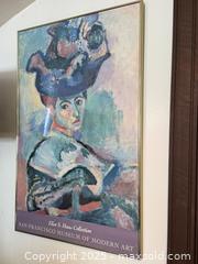 MaxSold Auction: Vintage Framed Art: Femme au chapeau by Henri Matisse for The San Francisco Museum of Modern Art SFMOMA: Elise S. Haas Collection  - San Francisco (California, USA) SELLER MANAGED Estate Sale Online Auction - Kenwood Way