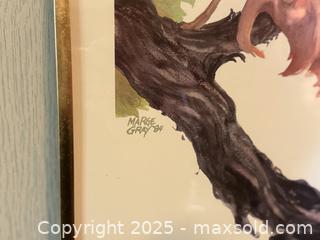 MaxSold Auction: Vintage Framed Art: Grapes on the Vine by Marge Gray 1984 - San Francisco (California, USA) SELLER MANAGED Estate Sale Online Auction - Kenwood Way