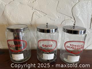 MaxSold Auction: Vintage Glass Cotton, Gauze, & Tongue Depressor Containers - San Francisco (California, USA) SELLER MANAGED Estate Sale Online Auction - Kenwood Way