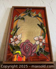 MaxSold Auction: Vintage Large ArtGlas Wood Framed Framed Stained Glass Mirror #1 - San Francisco (California, USA) SELLER MANAGED Estate Sale Online Auction - Kenwood Way